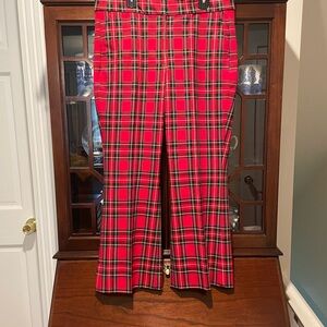 J. Crew Red and Yellow Plaid Pants